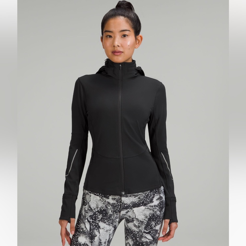 LULULEMON NULUX REFLECTIVE RUNNING JACKET BNWT SIZE 14 in black
